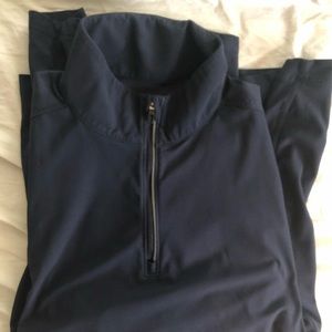 Men’s lulu lemon navy blue quarter zip